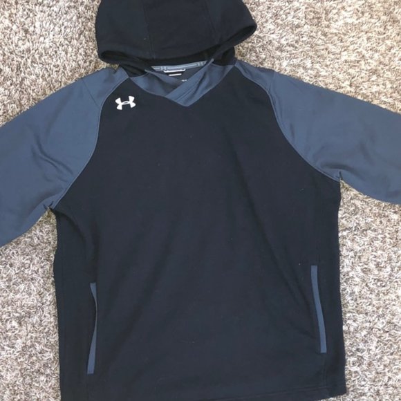 Large Black and Gray Underarmour Hoodie - Picture 1 of 2